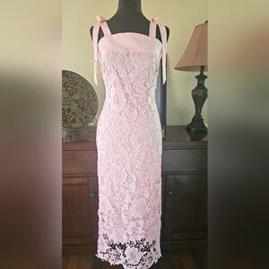 Pink Lace Cocktail Dress